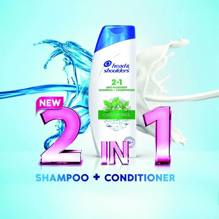 Head & Shoulders 2-in-1 Cool Menthol Anti Dandruff Shampoo + Conditioner-180ml-3 Head & Shoulders 2-in-1 Cool Menthol Anti Dandruff Shampoo + Conditioner-180ml-3