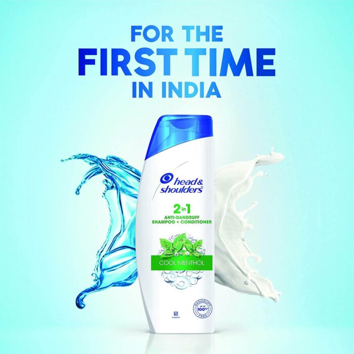 Head & Shoulders 2-in-1 Cool Menthol Anti Dandruff Shampoo + Conditioner-180ml-4 Head & Shoulders 2-in-1 Cool Menthol Anti Dandruff Shampoo + Conditioner-180ml-4