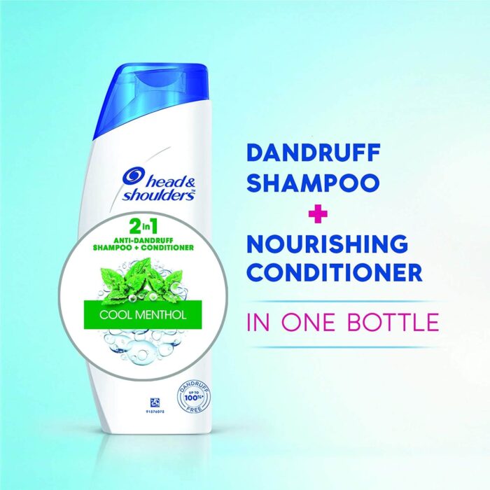 Head & Shoulders 2-in-1 Cool Menthol Anti Dandruff Shampoo + Conditioner-180ml-5 Head & Shoulders 2-in-1 Cool Menthol Anti Dandruff Shampoo + Conditioner-180ml-5