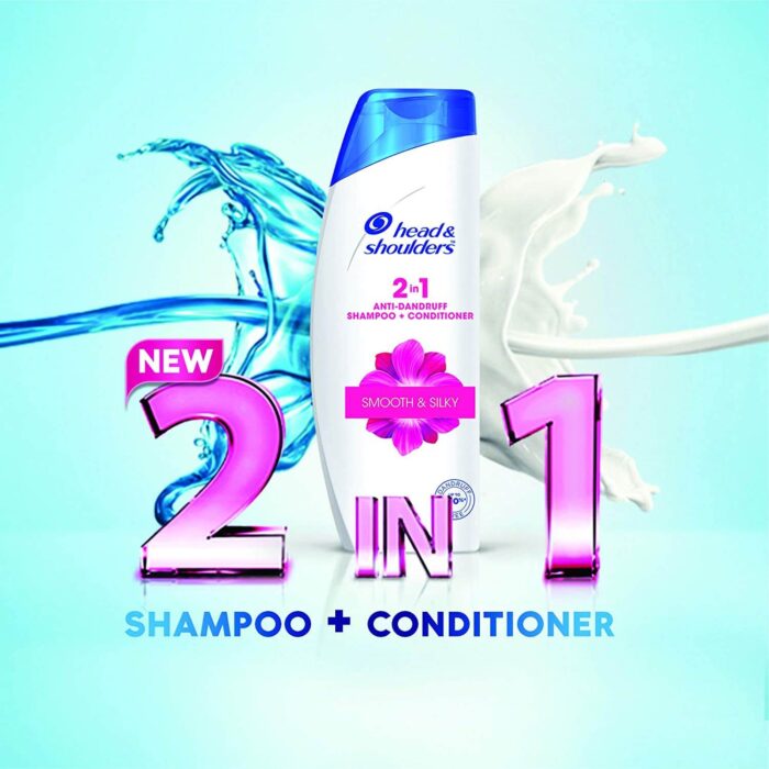 Head & Shoulders 2-in-1 Smooth and Silky Anti Dandruff Shampoo + Conditioner-180ml-3 Head & Shoulders 2-in-1 Smooth and Silky Anti Dandruff Shampoo + Conditioner-180ml-3