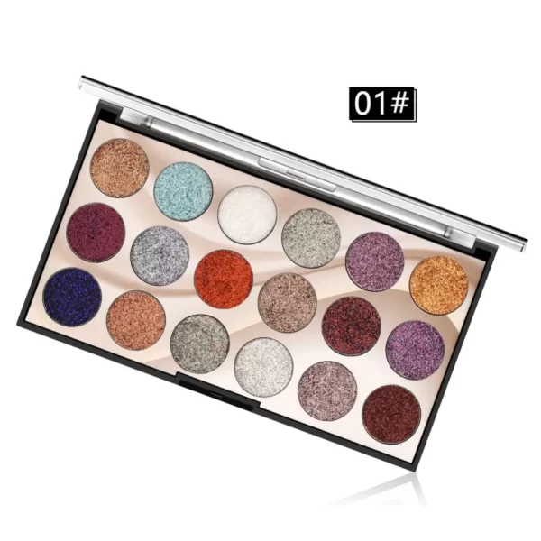 Miss Rose 18 Color Glitter Eyeshadow Palette Set 1 (1)