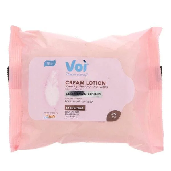 Voi Cream Lotion Makeup Remover Wet Wipes