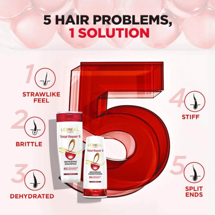 Loreal Paris Total Repair 5 Shampoo-175ml-3 Loreal Paris Total Repair 5 Shampoo-175ml-3