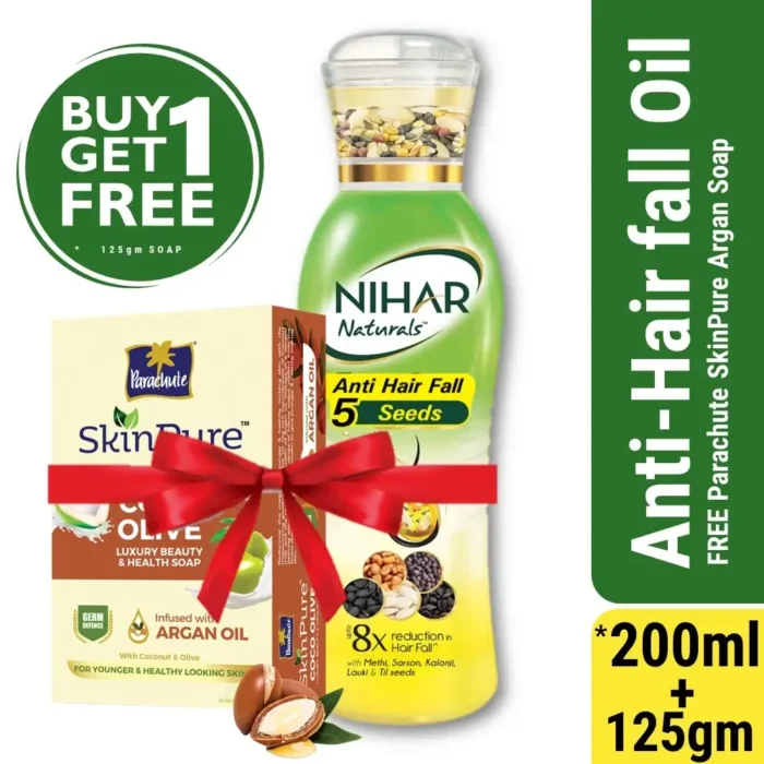 Nihar Naturals Anti Hairfall 5 Seeds Hair Oil 200ml (1)