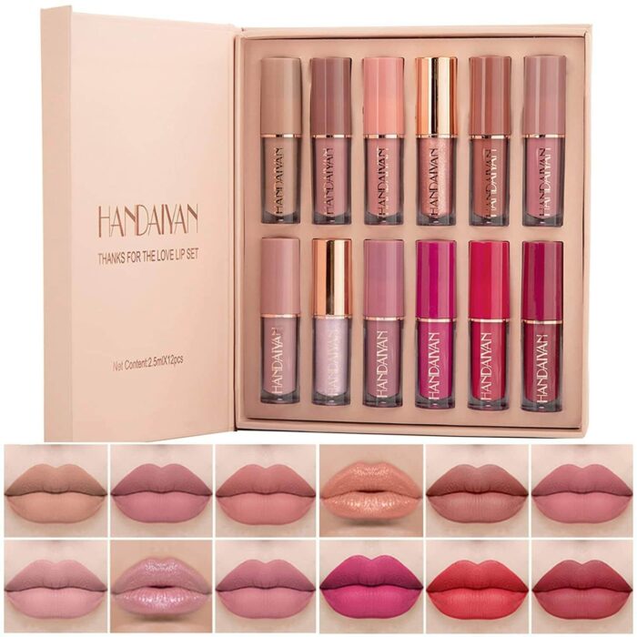 Handaiyan 12 Color Matte Liquid Lipstick Set-4 Handaiyan 12 Color Matte Liquid Lipstick Set-4