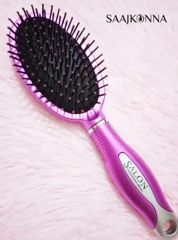 Salon Professional Flat Hair Brush - Purple