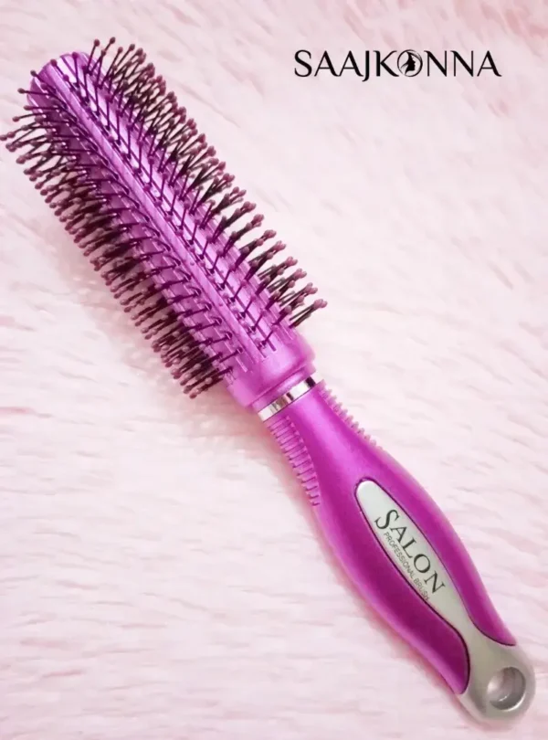 Salon Professional Round Hair Brush - Purple