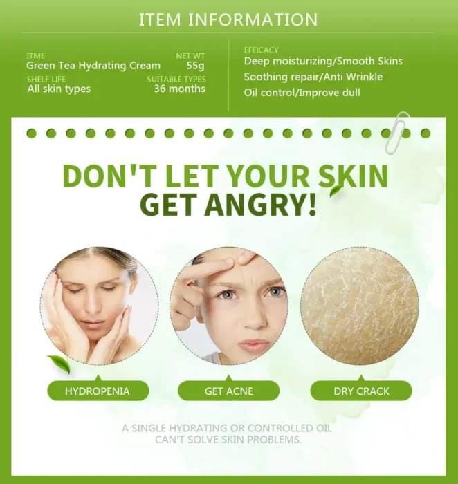 LAIKOU Green Tea Hydrating Essence Cream-5 LAIKOU Green Tea Hydrating Essence Cream-5