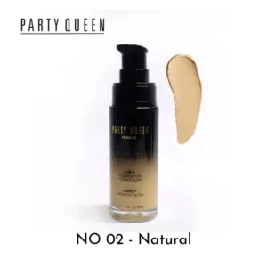 Party Queen 2in1 Full Coverage Foundation 02 Natural