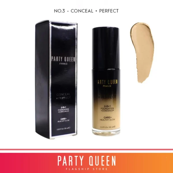 Party Queen 2in1 Full Coverage Foundation 03 Beige