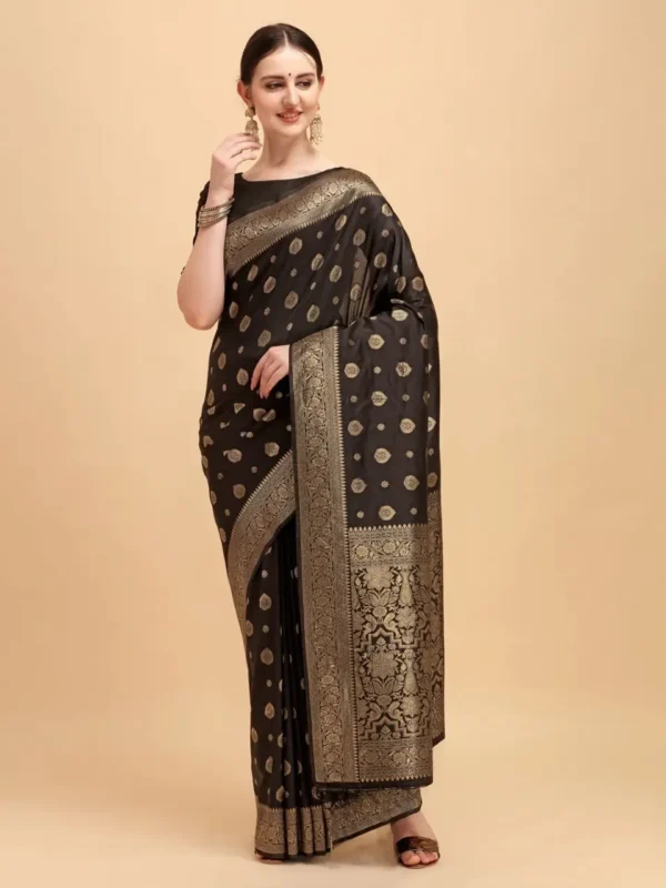 Printed Silk Saree with Blouse Piece-SK3002