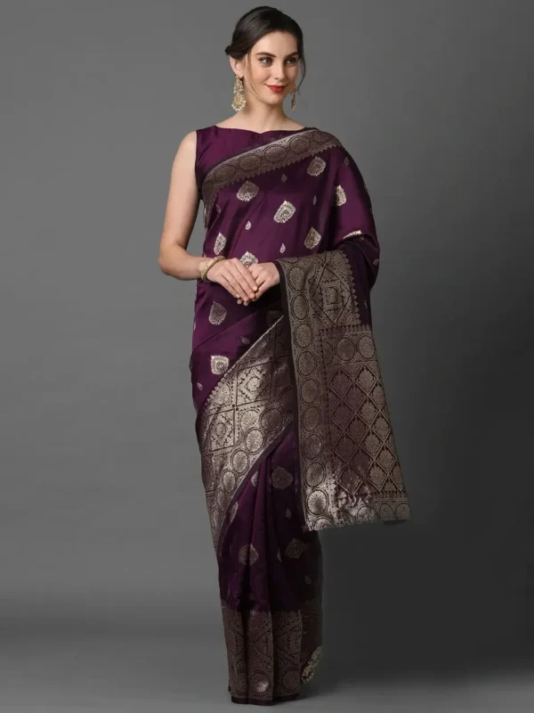 Printed Silk Saree with Blouse Piece-SK3003