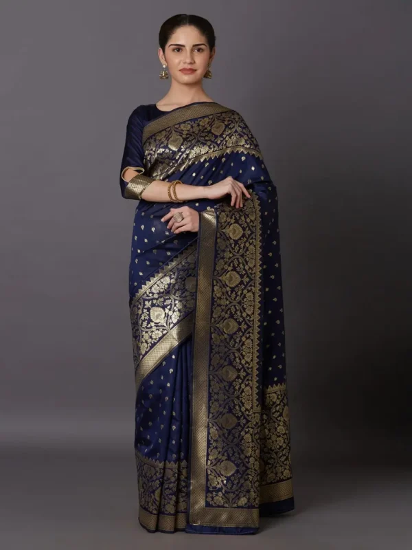 Printed Silk Saree with Blouse Piece-SK3010