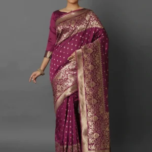 Printed Silk Saree with Blouse Piece-SK3011