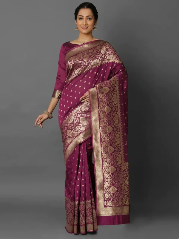 Printed Silk Saree with Blouse Piece-SK3011