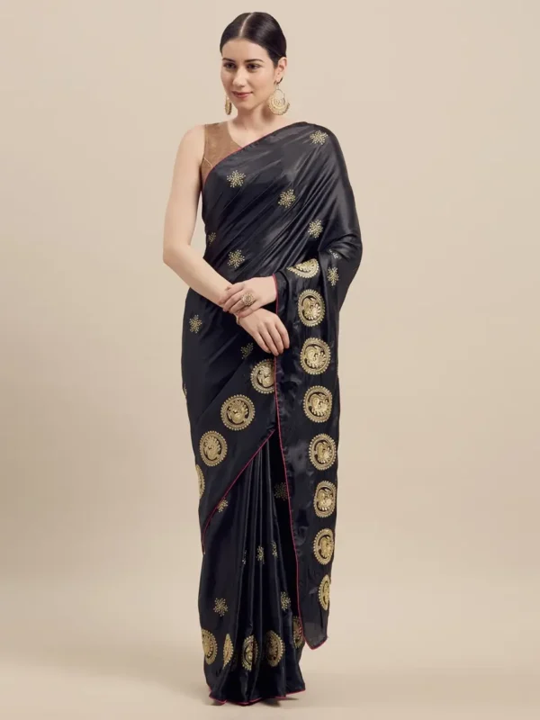 Printed Silk Saree with Blouse Piece-SK3028