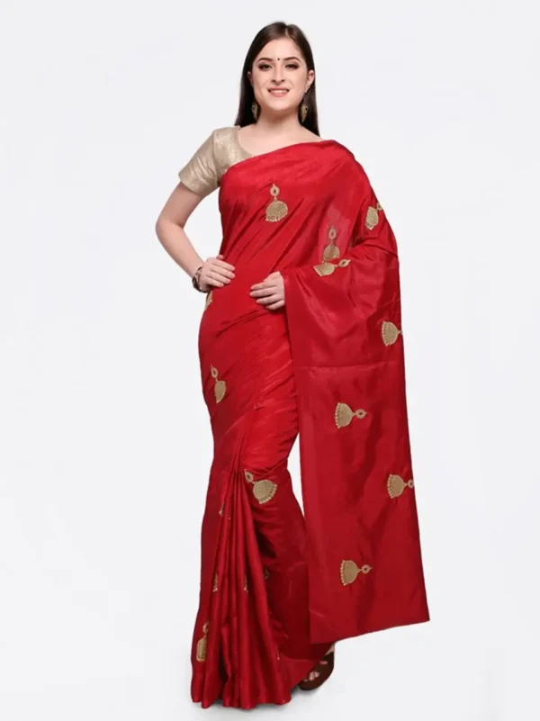 Printed Silk Saree with Blouse Piece-SK3030