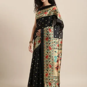 Printed Silk Saree with Blouse Piece-SK3114