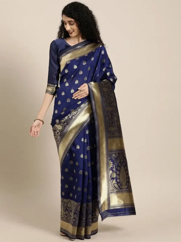 Printed Silk Saree with Blouse Piece-SK3125