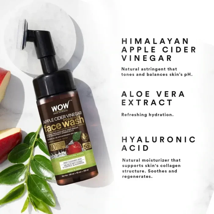 Wow Skin Science Apple Cider Vinegar Foaming Face Wash-2 Wow Skin Science Apple Cider Vinegar Foaming Face Wash-2