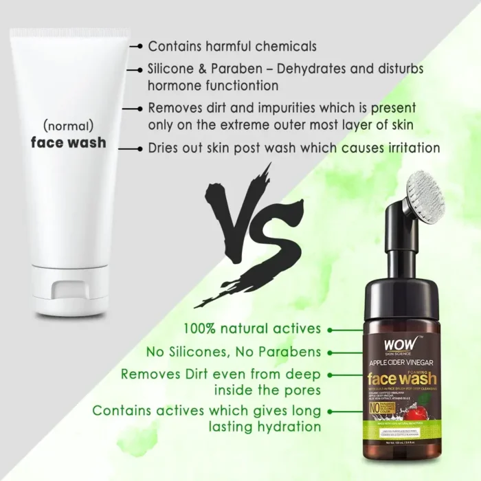 Wow Skin Science Apple Cider Vinegar Foaming Face Wash-4 Wow Skin Science Apple Cider Vinegar Foaming Face Wash-4