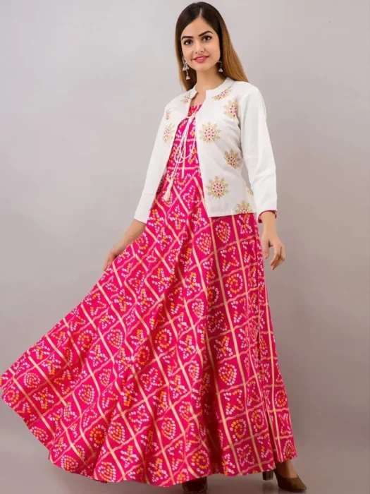 Embroidery Work Koti Gown SK5101