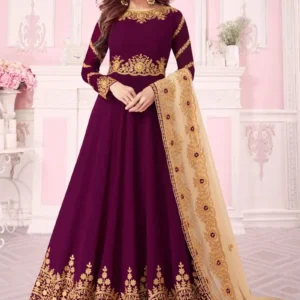 Semi Stitched Indian Georgette Anarkali Gown