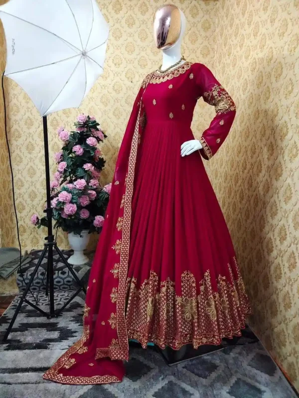 Semi Stitched Indian Georgette Anarkali Gown SK5006