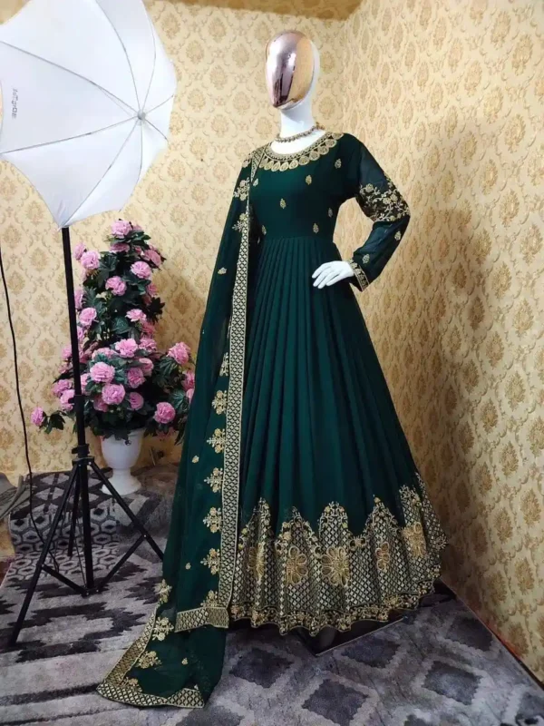 Semi Stitched Indian Georgette Anarkali Gown SK5008