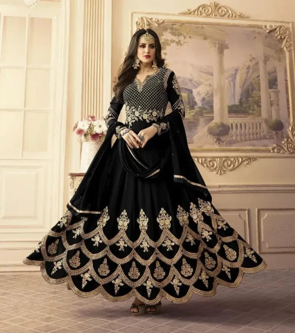 Semi Stitched Indian Georgette Anarkali Gown SK5010