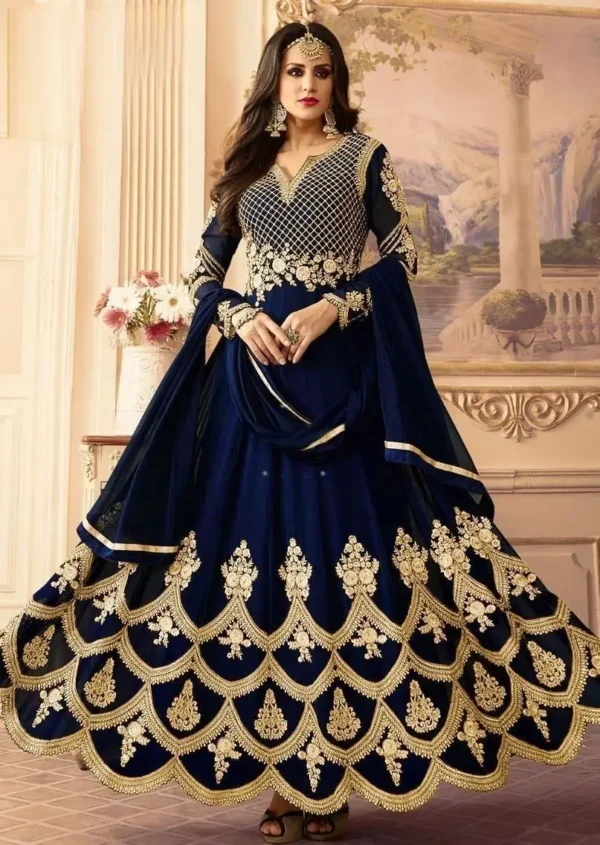 Semi Stitched Indian Georgette Anarkali Gown SK5011