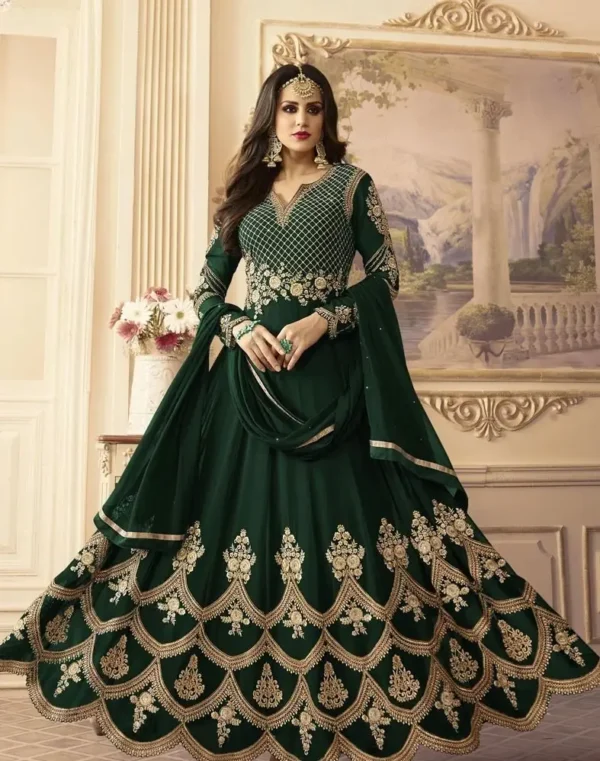 Semi Stitched Indian Georgette Anarkali Gown SK5012