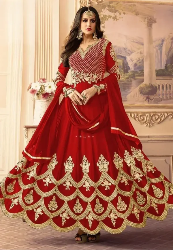 Semi Stitched Indian Georgette Anarkali Gown SK5014