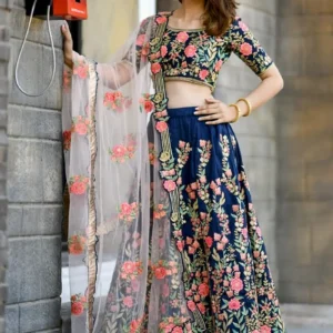 Semi Stitched Indian Georgette Lehenga SK8001