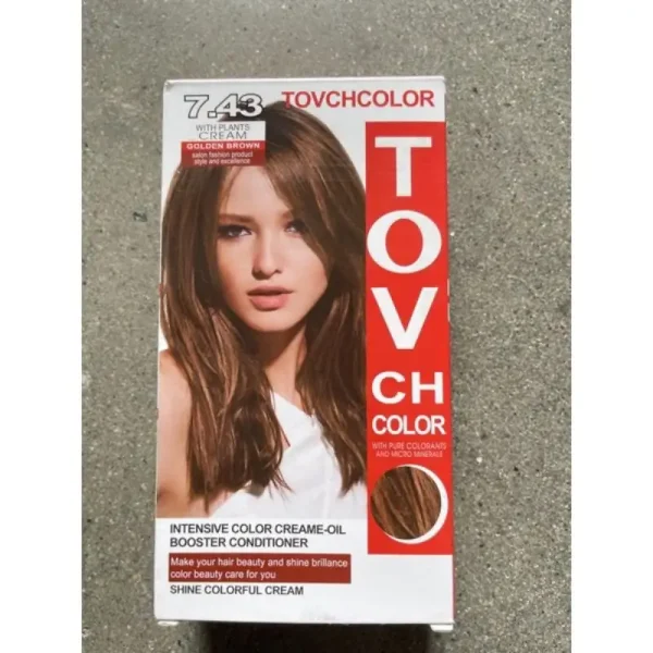 TOVCH Hair Color 7.43 Golden Brown 80ml