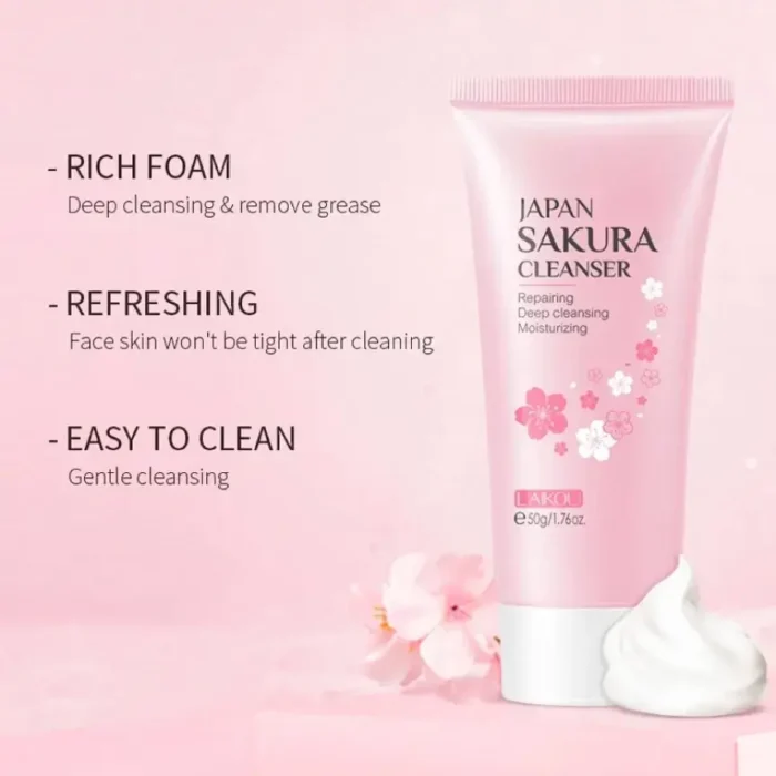 Laikou Japan Sakura Face Cleanser 50g-3 Laikou Japan Sakura Face Cleanser 50g-3
