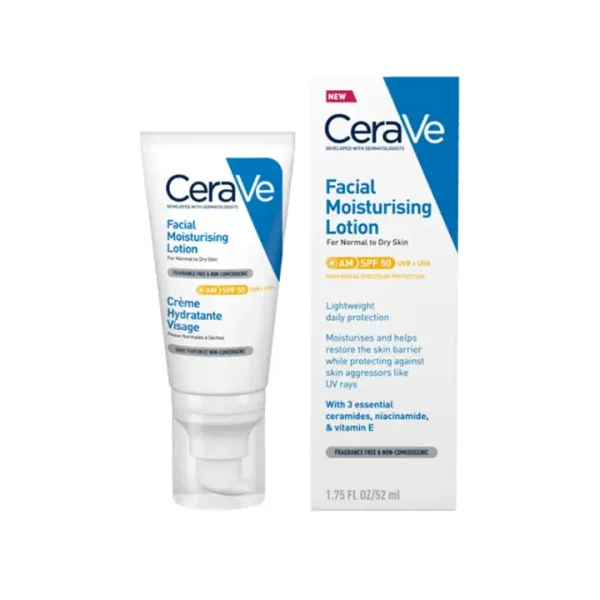 CeraVe AM Facial Moisturising Lotion for Normal to Dry Skin 52ml