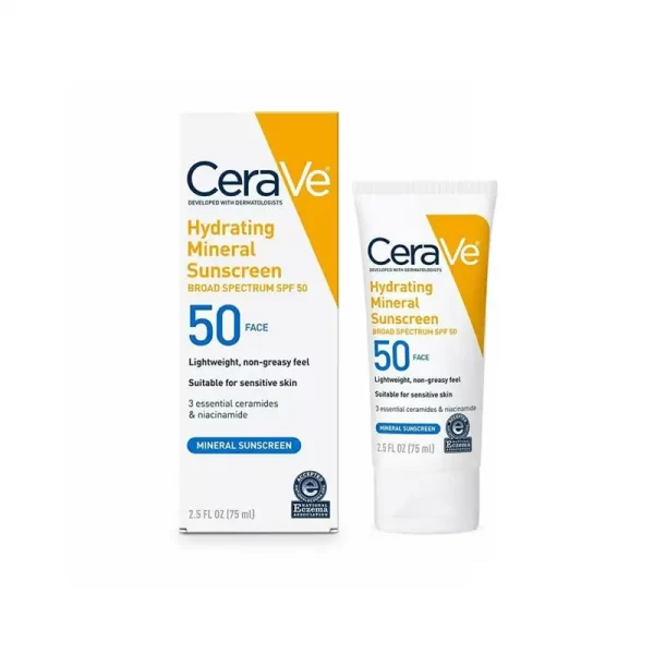 CeraVe Hydrating Mineral Face Sunscreen Broad Spectrum SPF 50