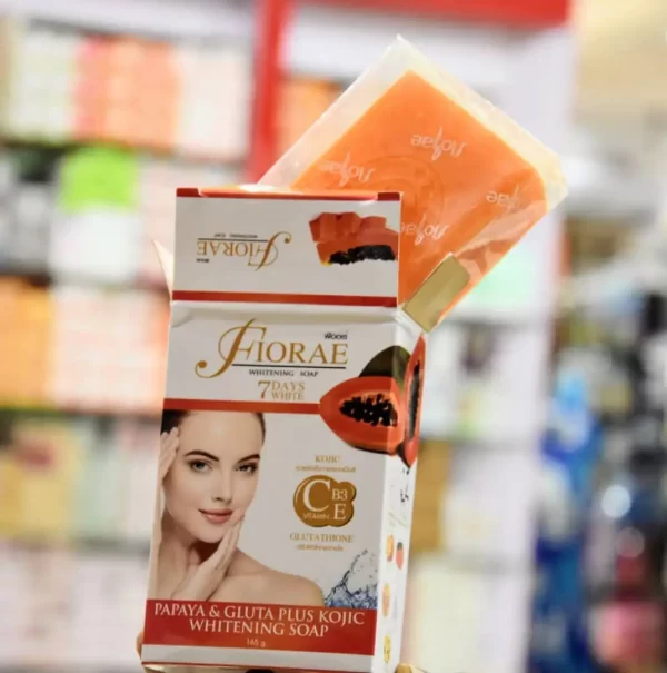 Fiorae Papaya & Gluta Plus Kojic Whitening Soap-2