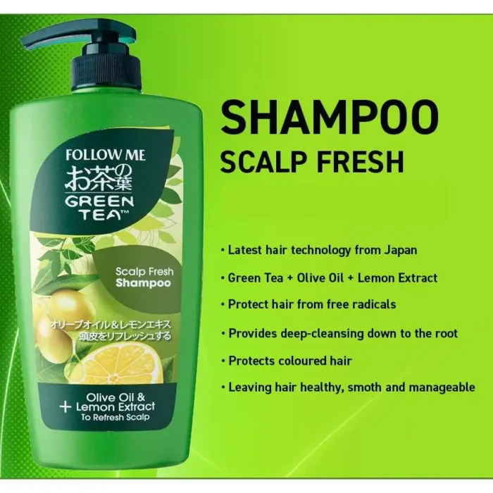 Follow Me Green Tea Scalp Fresh Shampoo-5 Follow Me Green Tea Scalp Fresh Shampoo-5