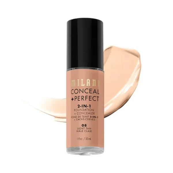 Milani Conceal + Perfect 2 In 1 Foundation 08 Light Tan