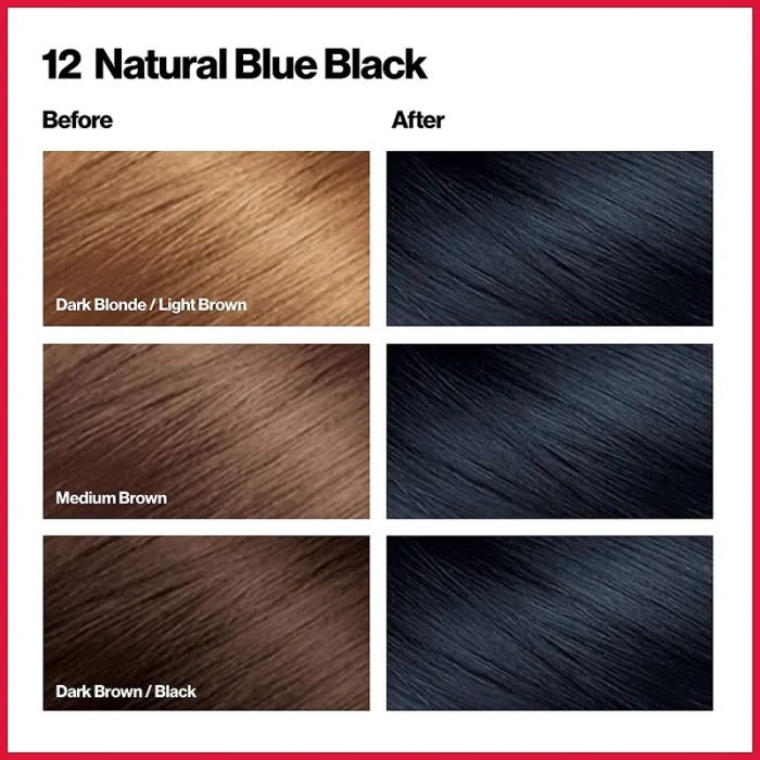 Revlon Colorsilk Beautiful Color Natural Blue Black 12-3 Revlon Colorsilk Beautiful Hair Color Natural Blue Black-3