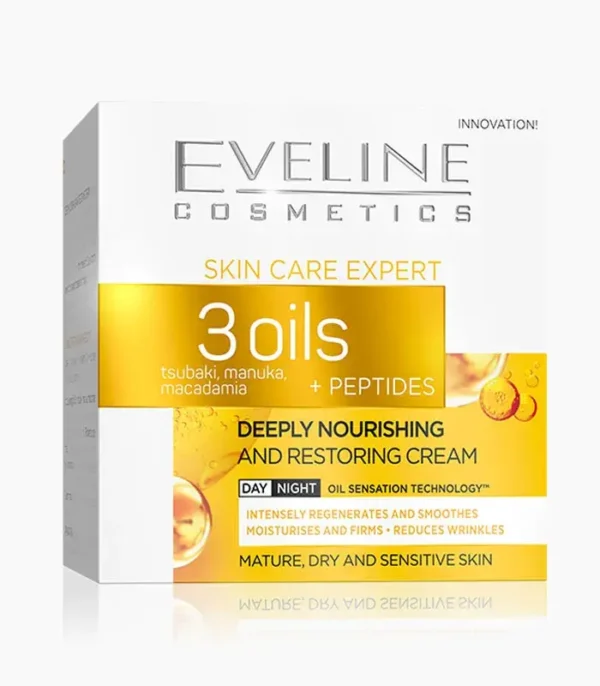 Eveline Cosmetics 3 Oils Deeply Nourishing & Restoring Cream