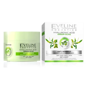 Eveline Cosmetics Hyaluronic Acid Green Olive Anti-Wrinkle Moisturizing Cream