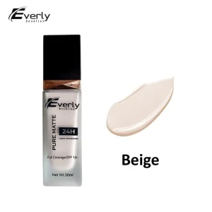 Everly Beauties Pure Matte Full Coverage Liquid Foundation Beige