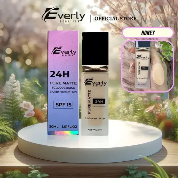 Everly Beauties Pure Matte Full Coverage Liquid Foundation Honey