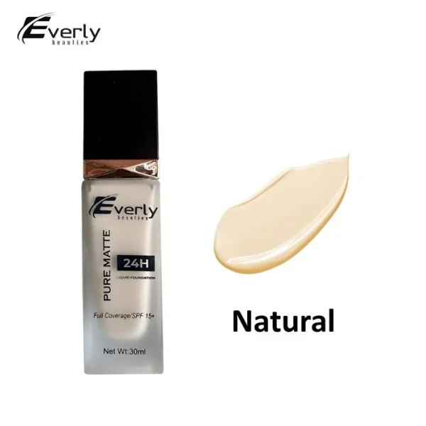 Everly Beauties Pure Matte Full Coverage Liquid Foundation Natural