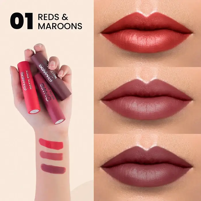 MARS Matte Lipsticks Box Set Shade - 01 Reds and Maroons-3 MARS Matte Lipsticks Box Set Shade - 01 Reds and Maroons-3