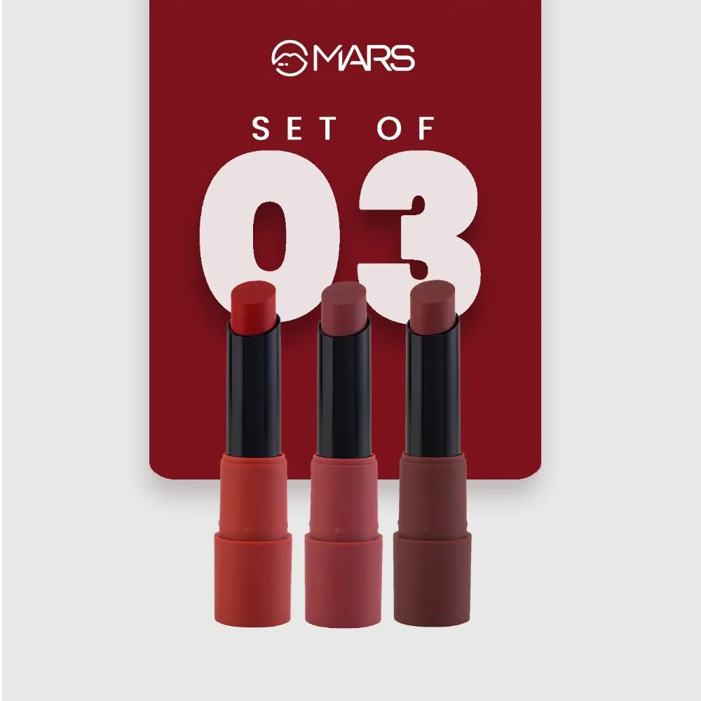 MARS Matte Lipsticks Box Set Shade - 01 Reds and Maroons-4 MARS Matte Lipsticks Box Set Shade - 01 Reds and Maroons-5