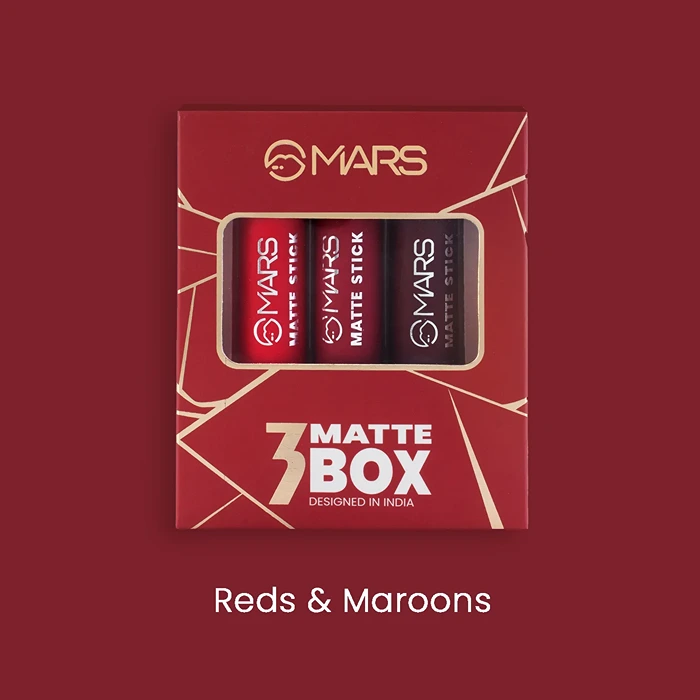 MARS Matte Lipsticks Box Set Shade - 01 Reds and Maroons-5 MARS Matte Lipsticks Box Set Shade - 01 Reds and Maroons-5